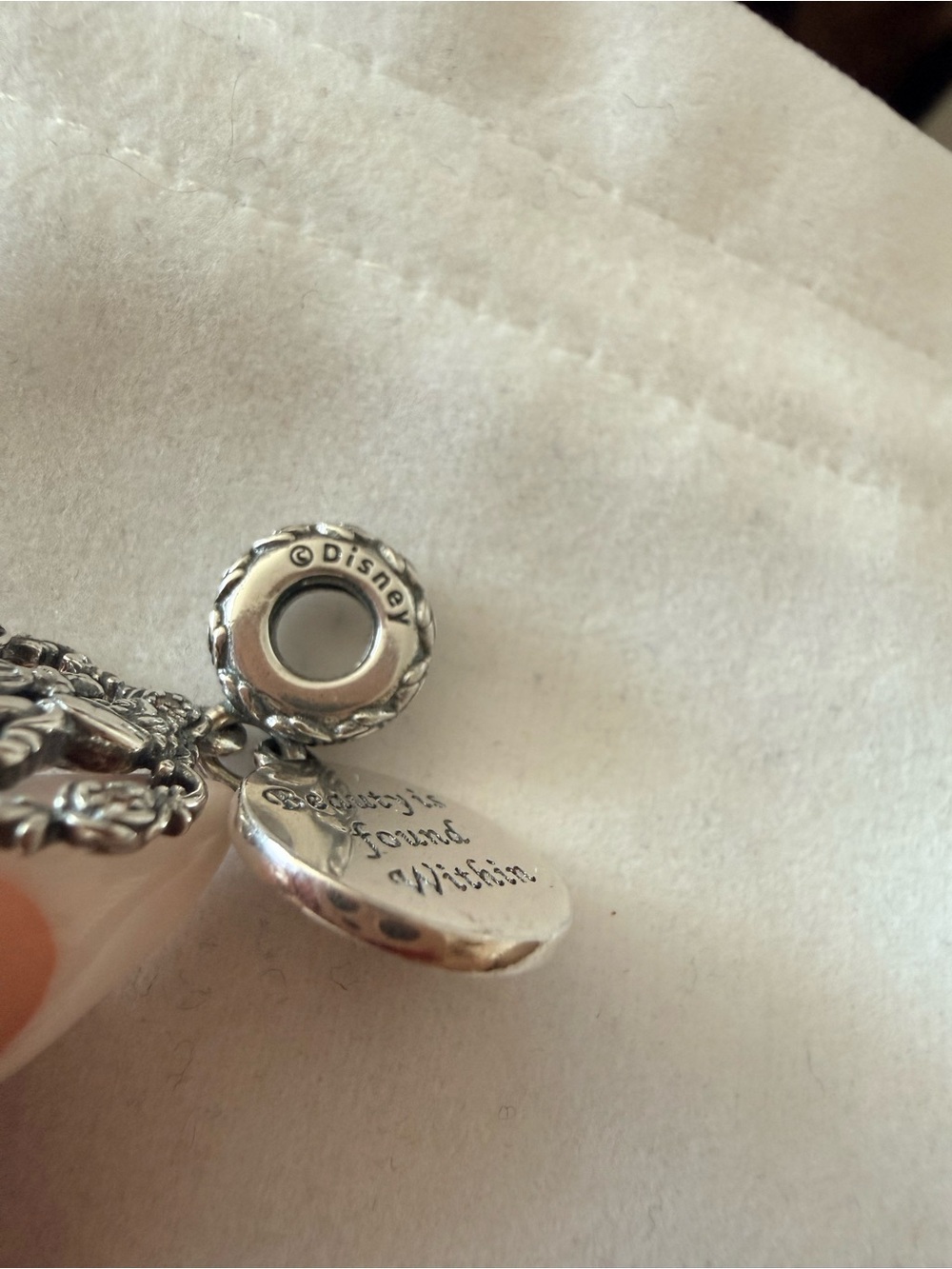 Pandora DISNEY BEAUTY AND THE BEAST BELLE AND BEAST DANGLE CHARM - Picture 7 of 7